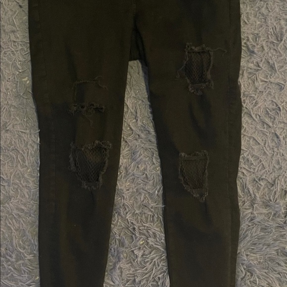 Zara black fishnet jeans - Picture 7 of 8